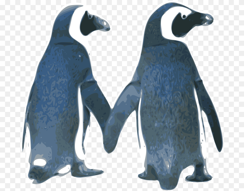 Penguin Couple 1 By, Animal, Bird, Kangaroo, Mammal Free Transparent Png