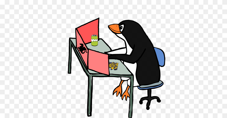 Penguin Dungeon Master, Table, Furniture, Desk, Pc Png Image