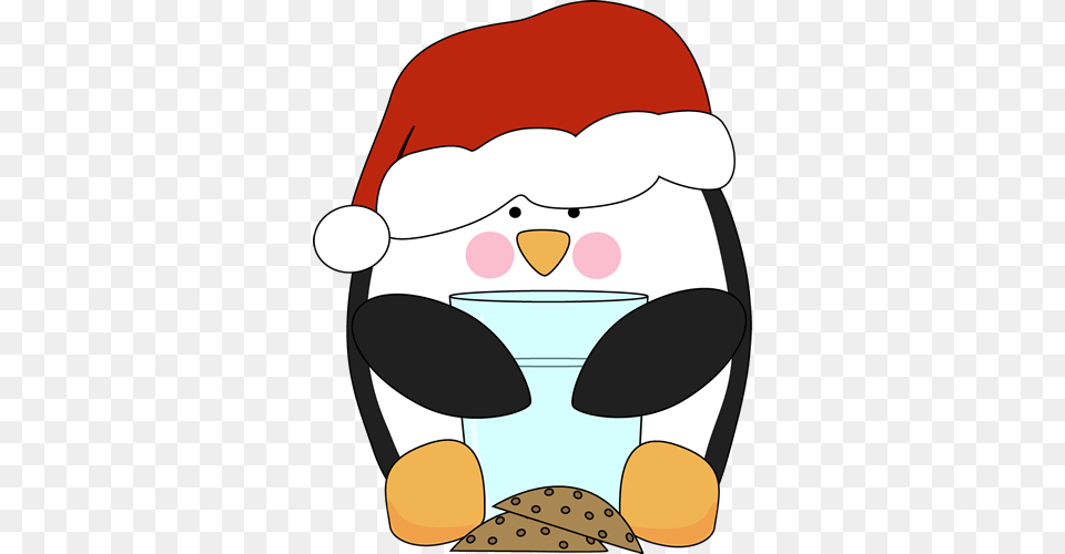 Penguin Eating Christmas Cookies Cute Clip Art, Clothing, Hardhat, Helmet Png