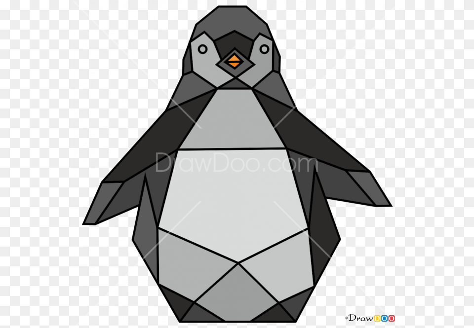 Penguin Geometric Geometric Penguin, Animal, Bird Png Image