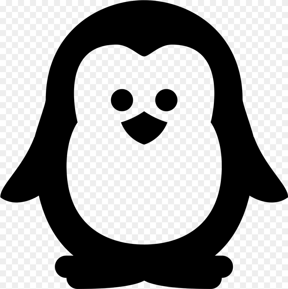 Penguin Icon, Gray Free Png Download