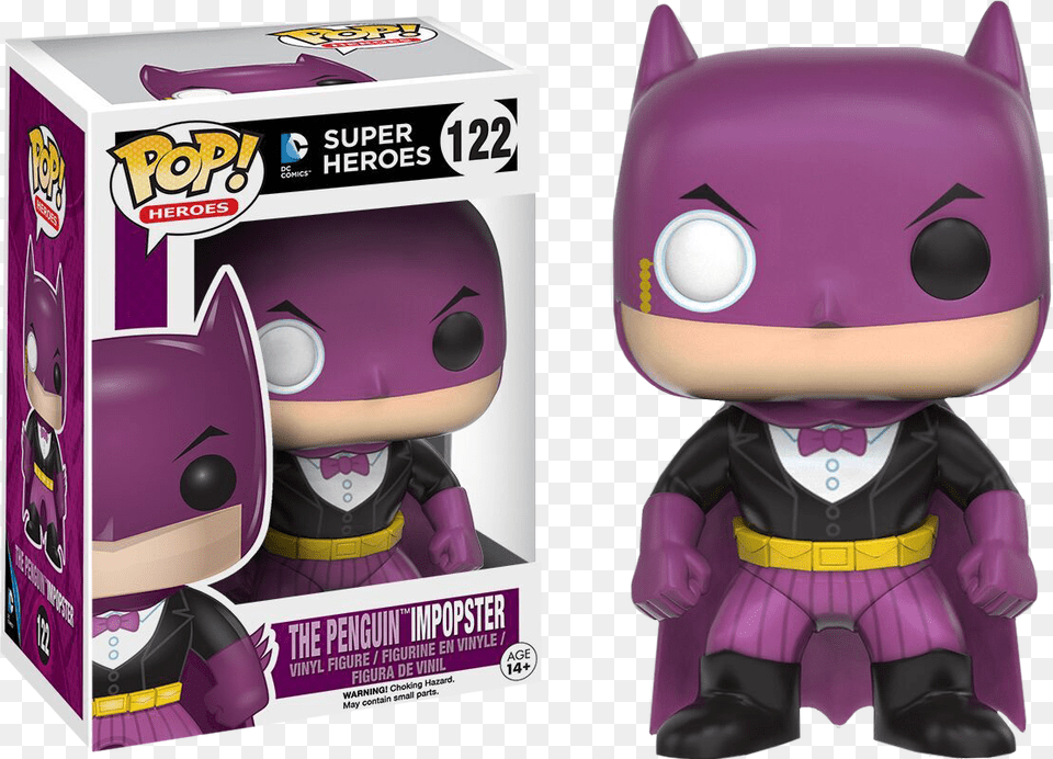 Penguin Impopster Funko Pop, Toy, Purple, Baby, Person Png