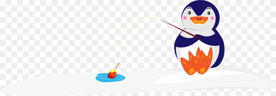 Penguin Is Fishing Clipart, Outdoors, Water, Leisure Activities, Nature Free Png