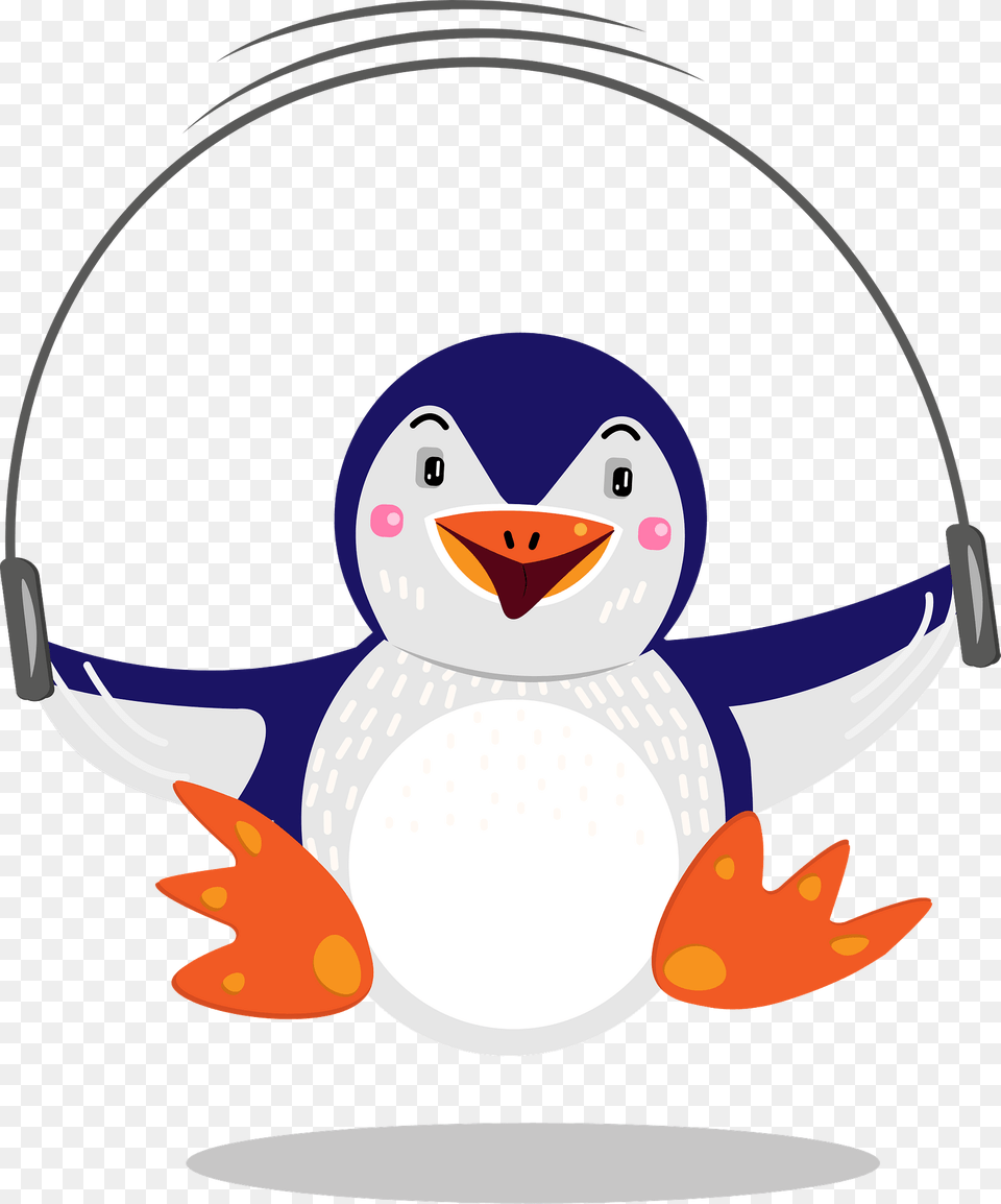 Penguin Jumping Rope Clipart, Outdoors, Nature, Snow, Snowman Free Transparent Png