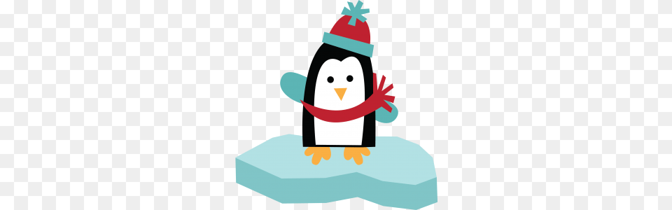 Penguin On Ice My Miss Kate Cuttables Penguins, Nature, Outdoors, Winter, Snow Png