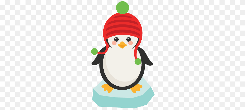 Penguin On Ice Scrapbook Cute Clipart, Nature, Outdoors, Snow, Snowman Png Image