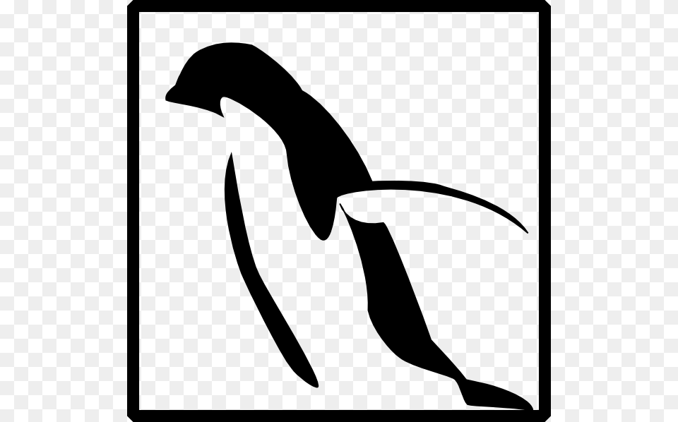 Penguin On White Background Clip Arts For Web, Stencil, Animal, Fish, Sea Life Free Png