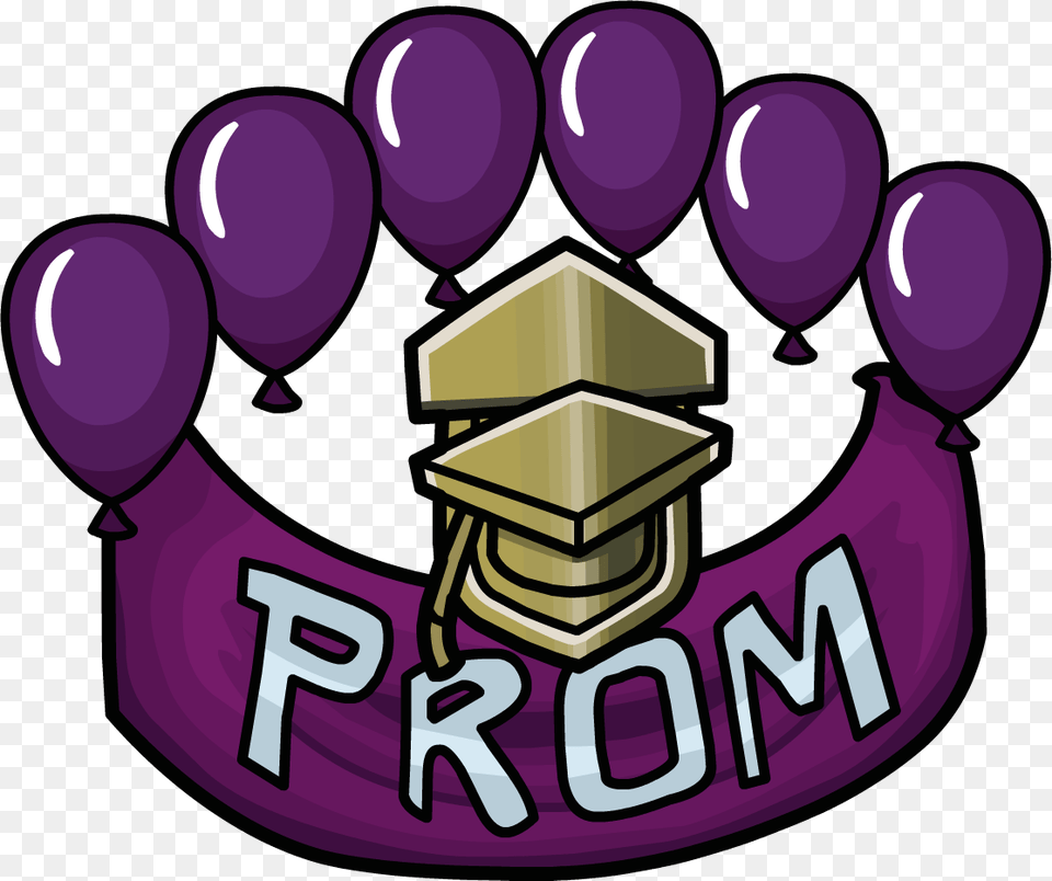 Penguin Prom Club Penguin Graduation Cap, People, Person, Purple, Balloon Png Image