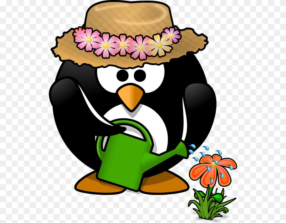 Penguin Raised Bed Gardening Watering Cans, Clothing, Hat, Baby, Person Png