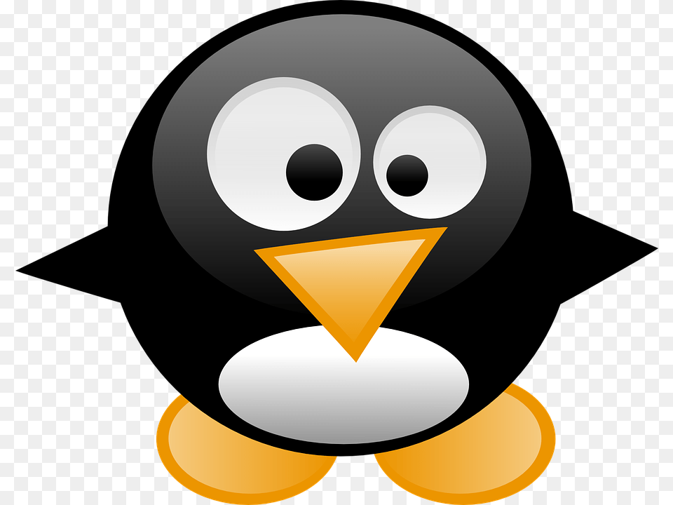 Penguin Tux Animal Linux Cartoon Bird Cute Funny Open Source Sticker Rectangle Png Image