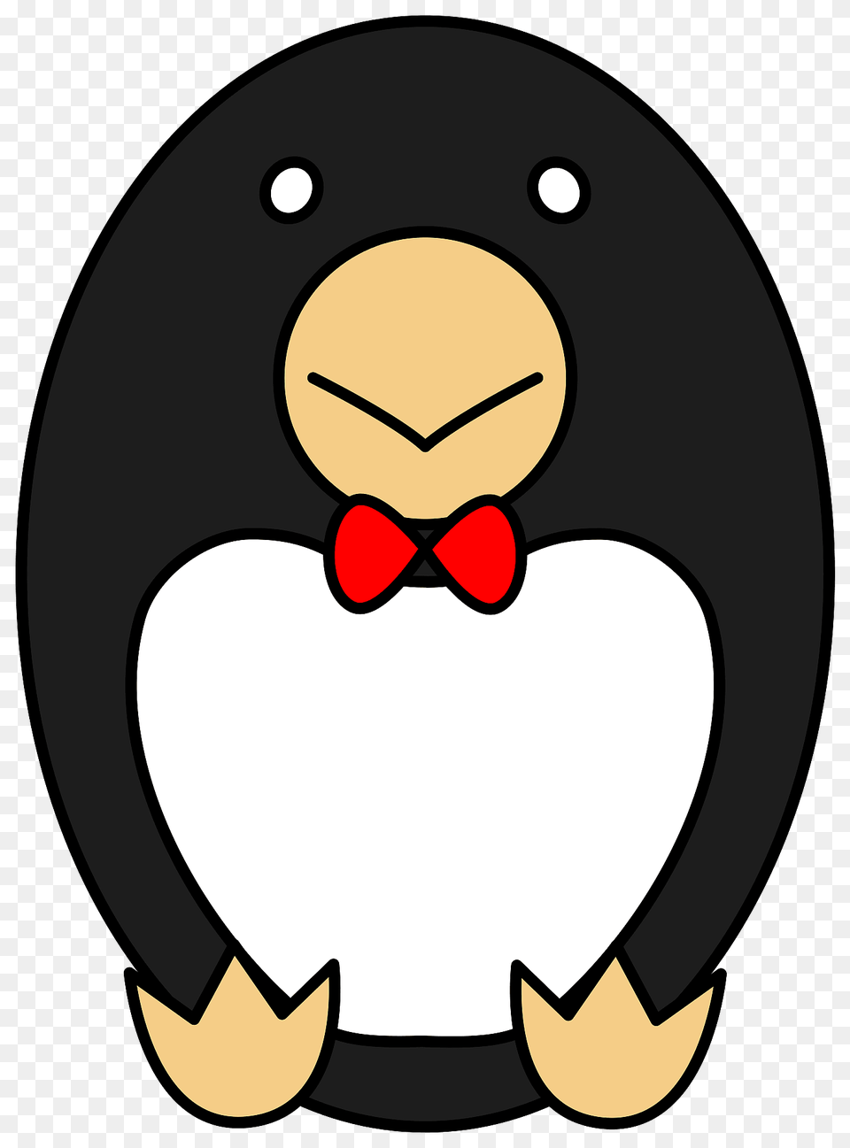 Penguin With Bow Tie Clipart, Nature, Outdoors, Snow, Snowman Png Image