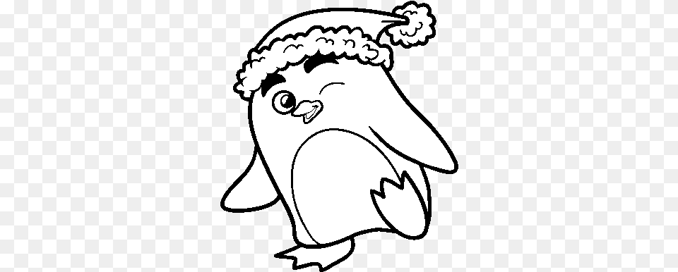 Penguin With Christmas Hat Coloring, Adult, Bride, Female, Person Png Image
