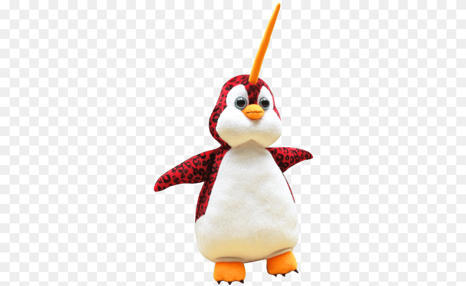 Penguin With Narwhal Horn, Plush, Toy, Animal, Bird Png Image