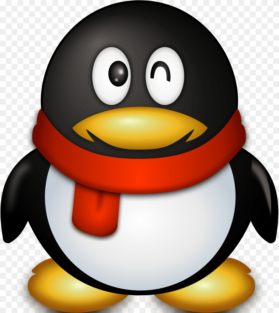 Penguin With Red Scarf Logo, Animal, Bird Png Image