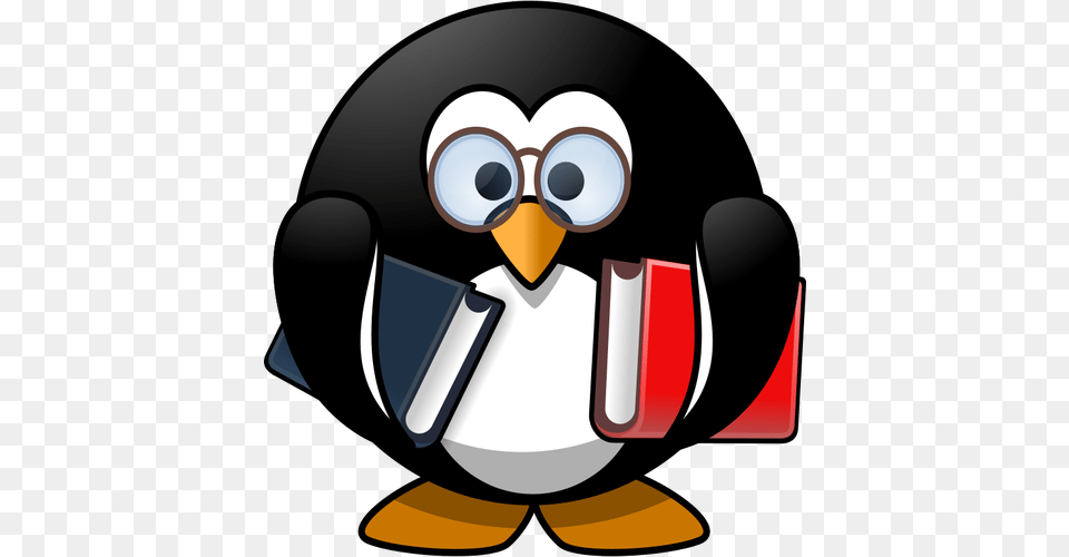 Penguin With Textbooks Vector Image, Animal, Bird, Baby, Person Free Png