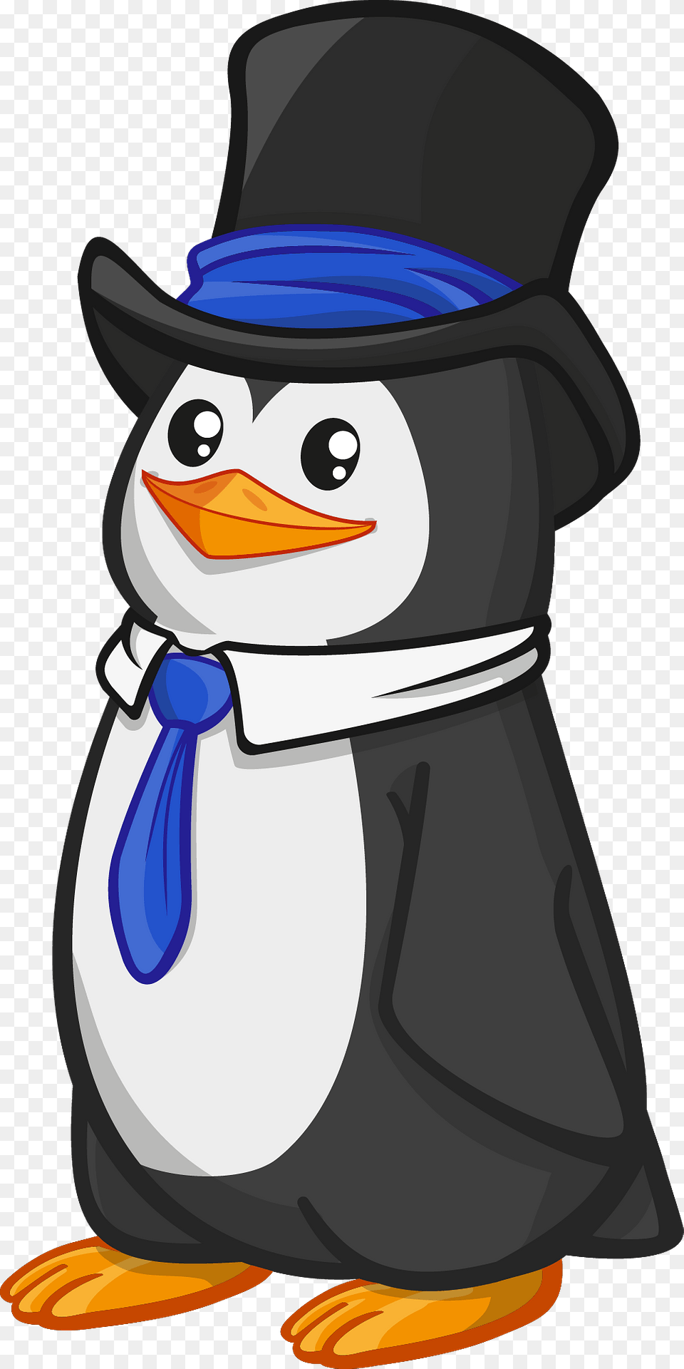 Penguin With Top Hat And Tie Clipart, Nature, Outdoors, Winter, Snow Free Transparent Png