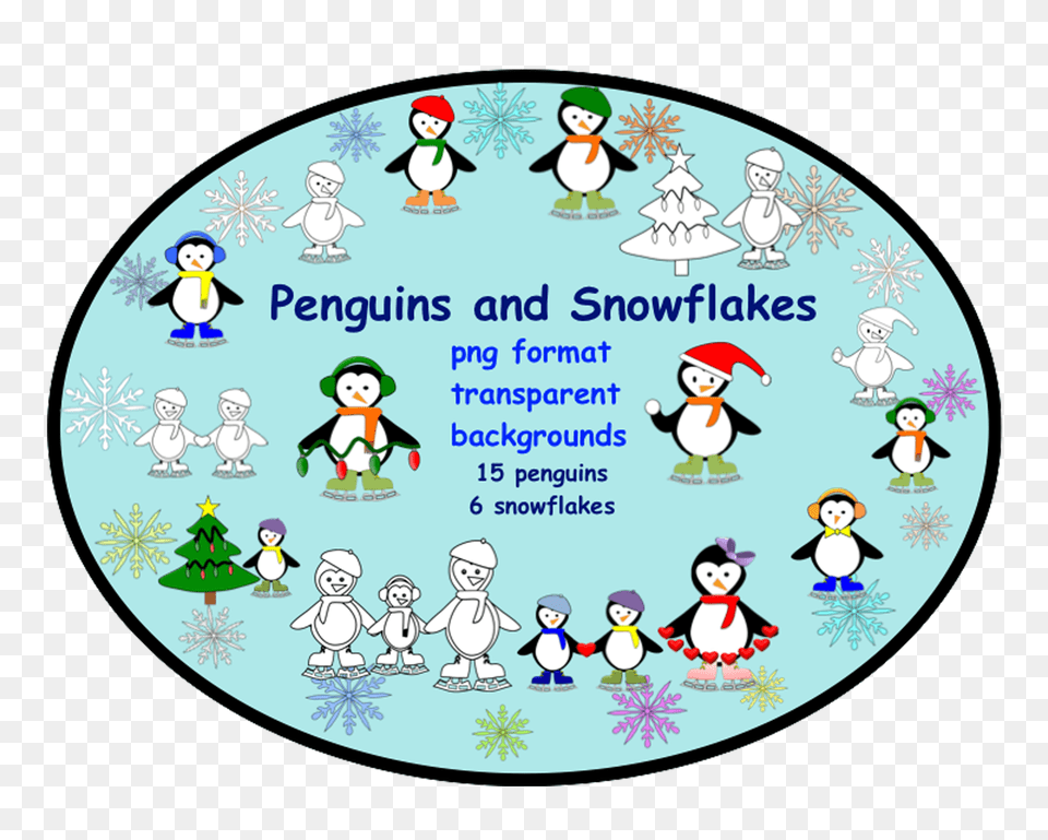 Penguins And Snowflakes Clip Art In Format, Animal, Bird, Penguin, Person Free Transparent Png
