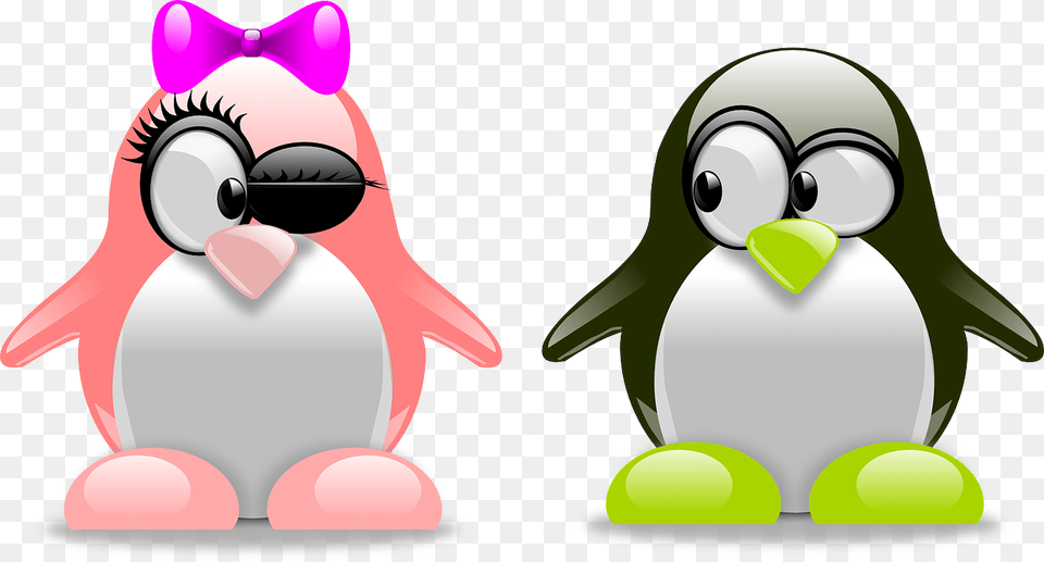 Penguins Art Amorous Tux Penguin In Love, Animal, Bird Free Png Download