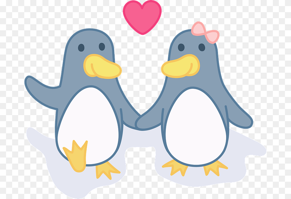 Penguins Couple Clipart Adlie Penguin, Animal, Bird Png Image