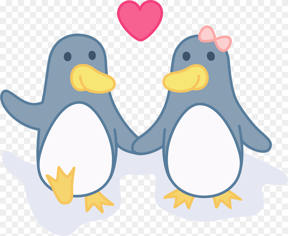 Penguins In Love Clipart, Animal, Bird, Fish, Sea Life Free Png