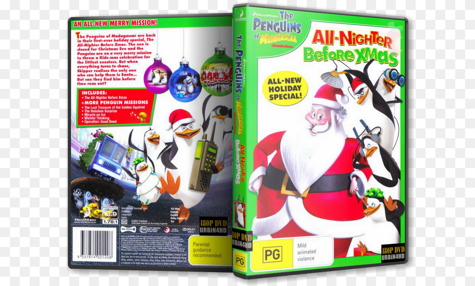 Penguins Of Madagascar The All Nighter Before Christmas, Animal, Bird, Penguin, Advertisement Free Png Download