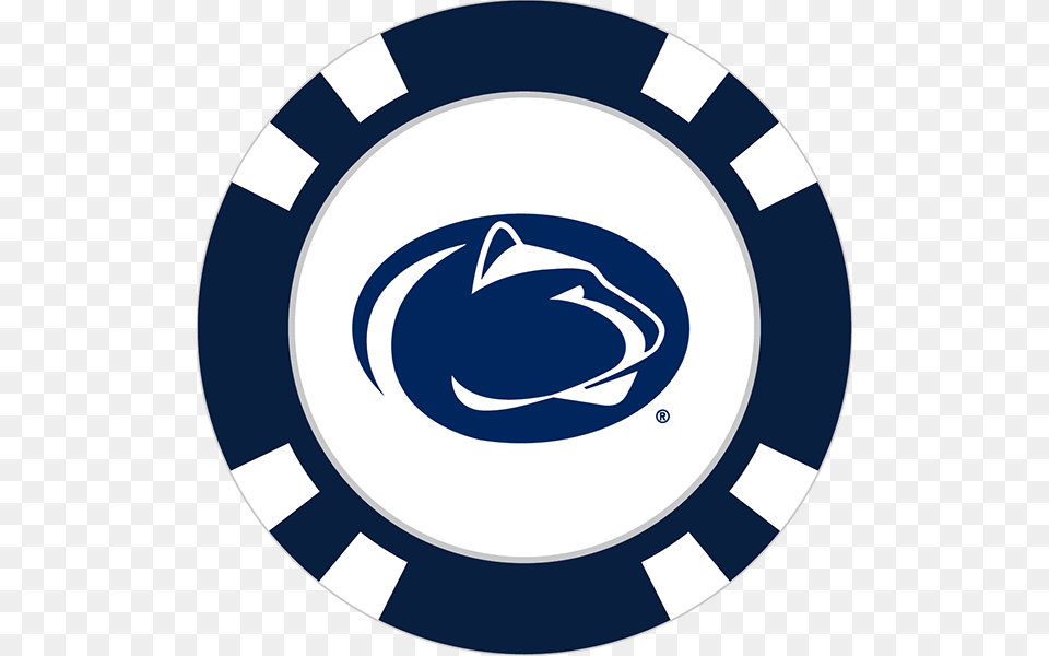 Penn State Nittany Lions Poker Chip Ball Marker, Logo, Disk Free Transparent Png