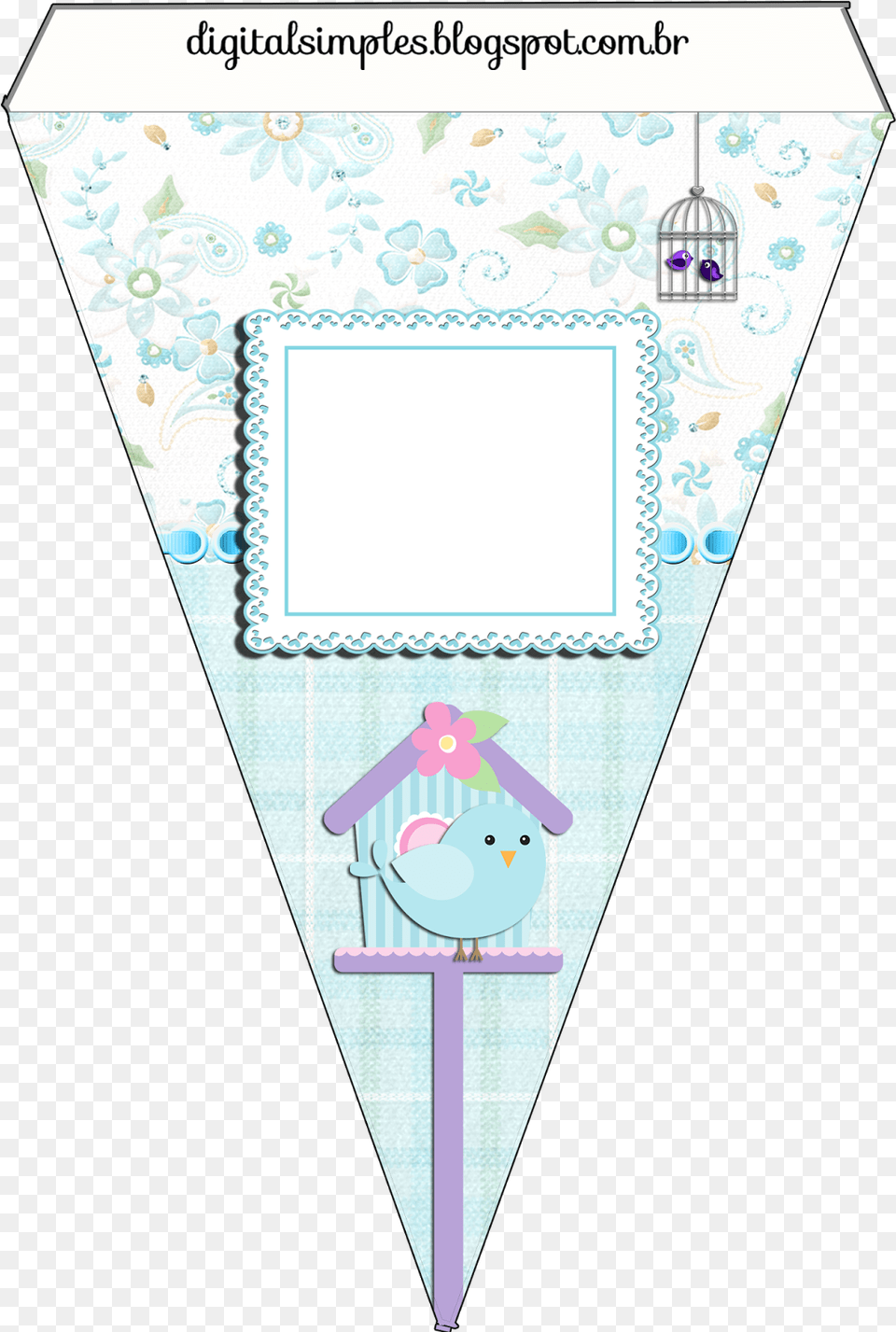 Pennant Clipart Banting Varalzinho Corujinha Azul, Triangle Free Png