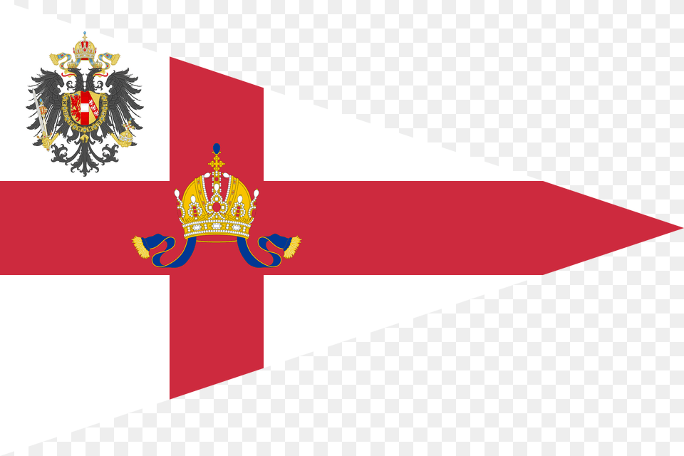 Pennant Of Honorary Members Of The Imperial And Royal Yacht Squadron Cisleithania Clipart, Emblem, Symbol, Adult, Bride Free Transparent Png