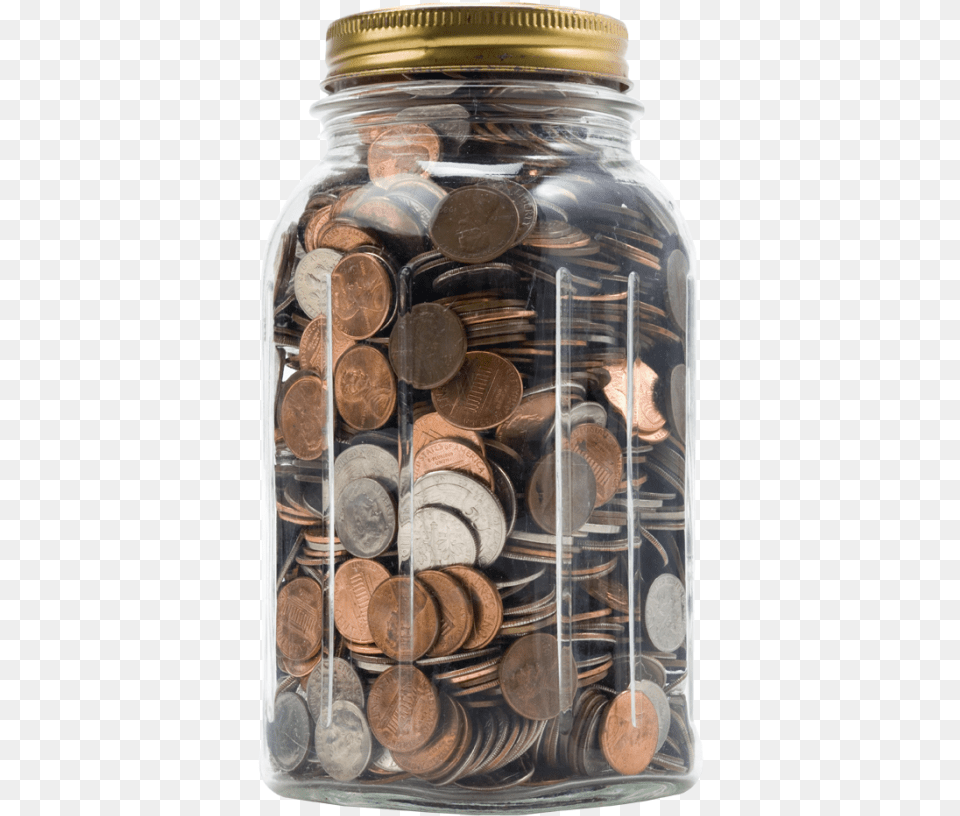 Pennies Clipart Jar Penny Jar Of Coins, Money, Coin Png