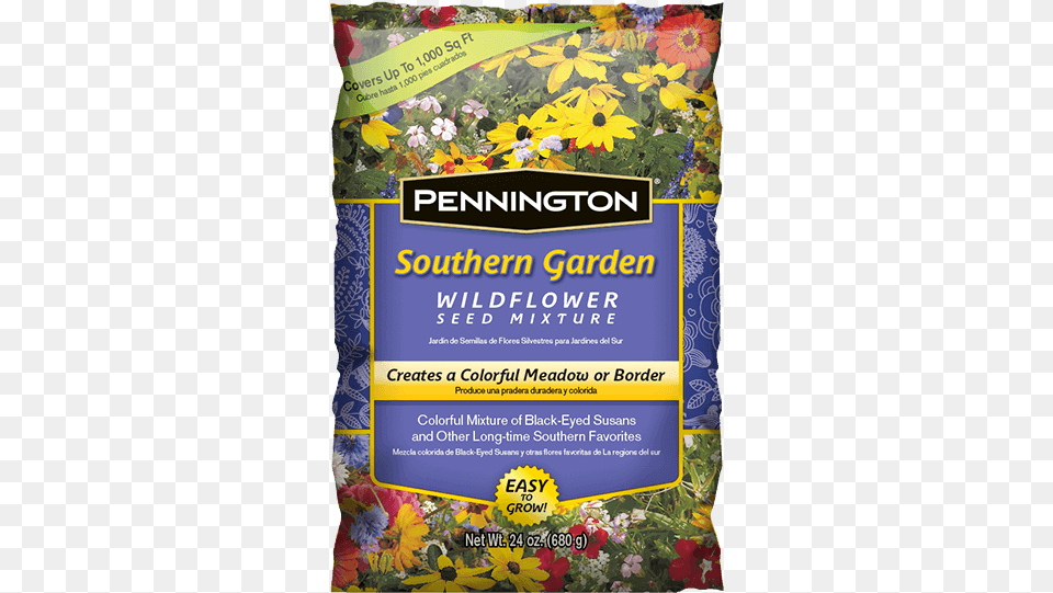 Pennington Southern Garden Wildflower Mix Pennington Seed, Advertisement, Poster, Herbal, Herbs Free Png