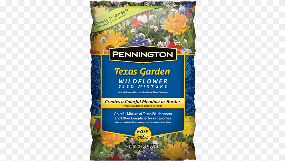 Pennington Texas Garden Wildflower Mix Tx Wildflower Seed Mix, Advertisement, Flower, Herbal, Herbs Free Png Download