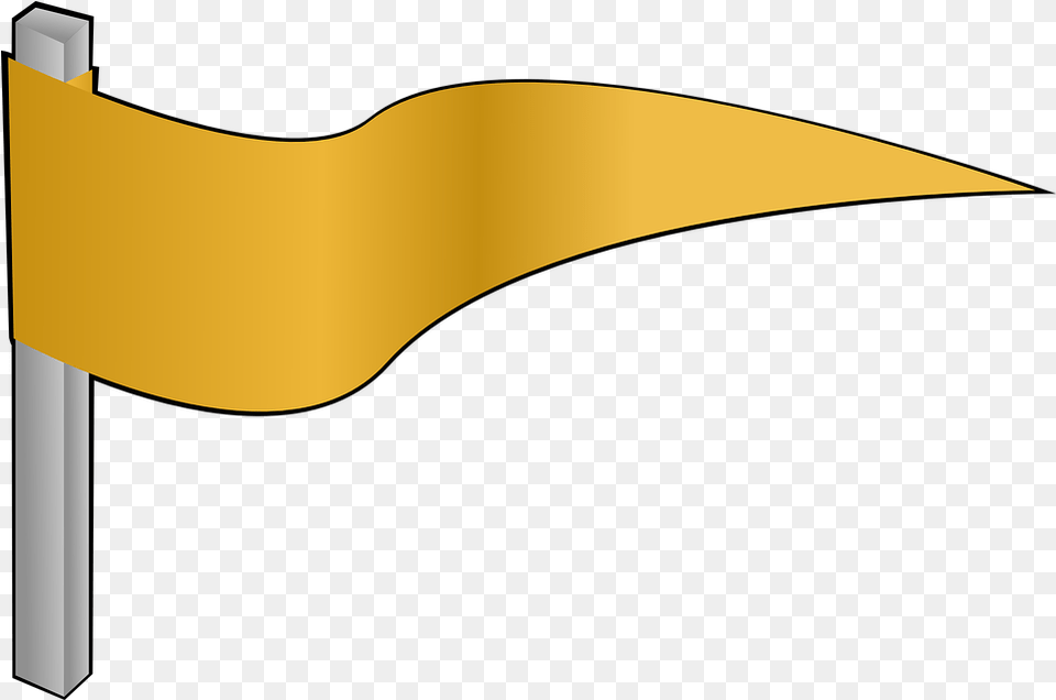 Pennon Flag Yellow Gold Flag Clipart, People, Person, Animal, Fish Png Image