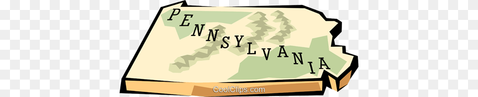 Pennsylvania State Map Royalty Vector Clip Art Illustration, Book, Publication, Text Free Png