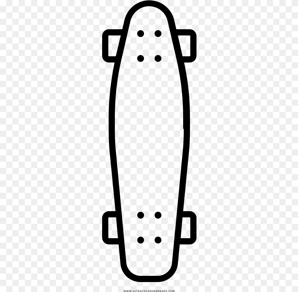 Penny Board Coloring, Gray Png Image