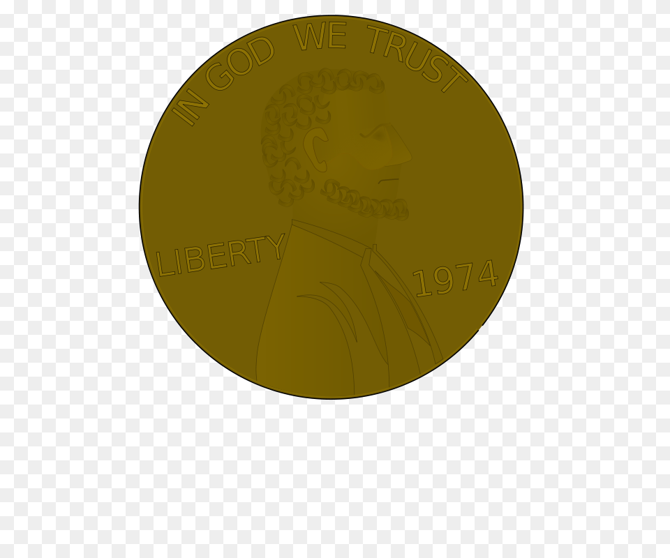 Penny Clip Art, Gold, Coin, Money, Disk Png Image