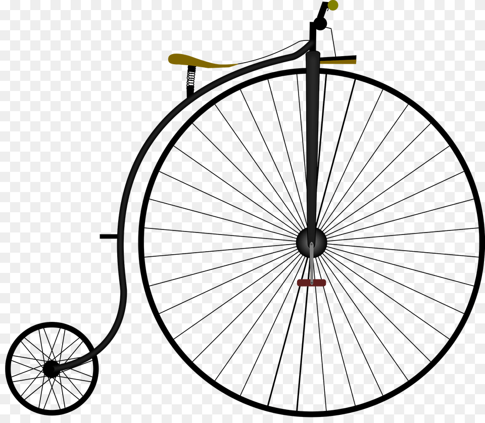 Penny Farthing Bicycle Clipart, Machine, Spoke, Wheel, Transportation Free Png