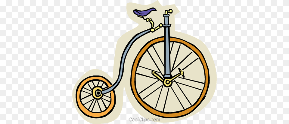 Penny Farthing Bicycle Royalty Vector Clip Art Illustration, Machine, Wheel, Transportation, Vehicle Free Png Download