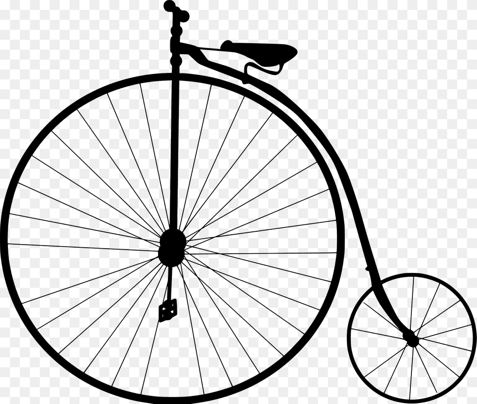 Penny Farthing Bicycle Silhouette, Machine, Wheel, Spoke, Transportation Free Transparent Png