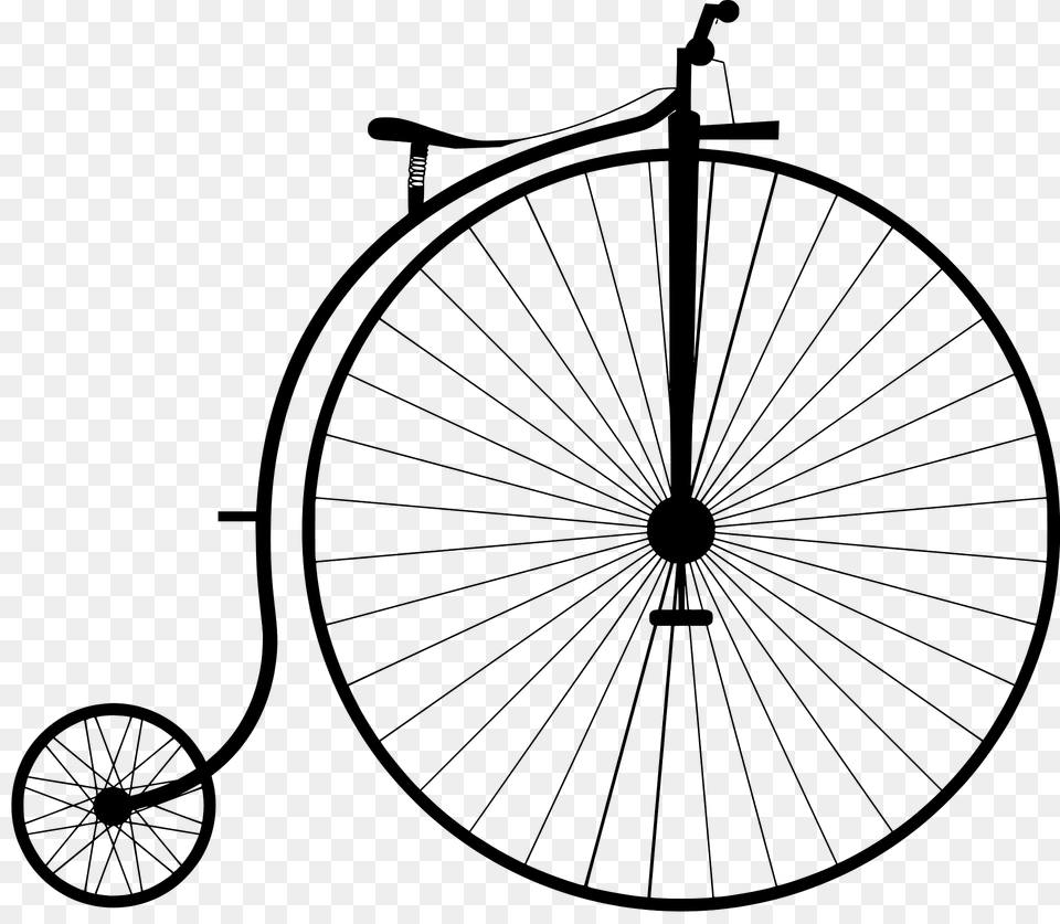 Penny Farthing Bicycle Silhouette, Machine, Wheel, Spoke, Transportation Free Png Download