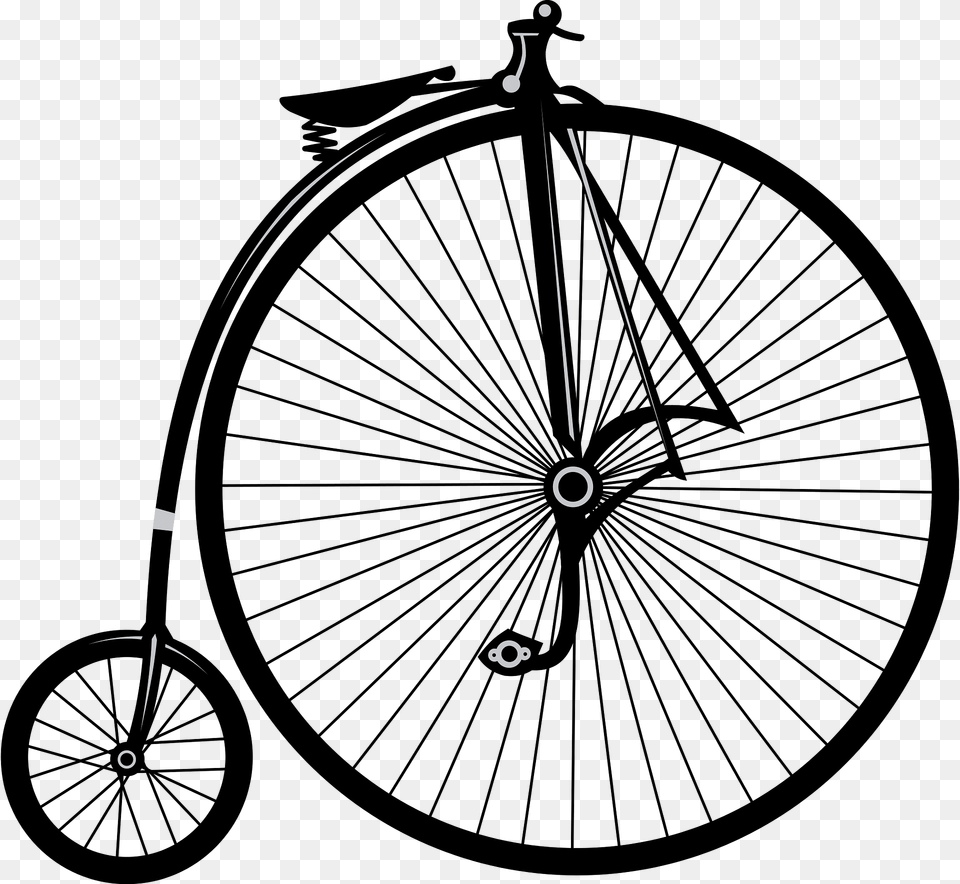 Penny Farthing Clipart, Machine, Spoke, Wheel, Transportation Png Image