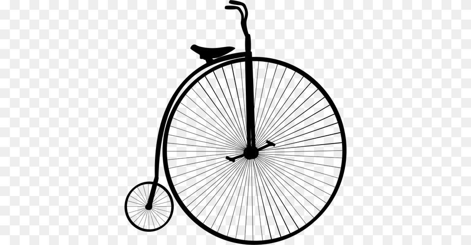Penny Farthing Drawing, Gray Png Image