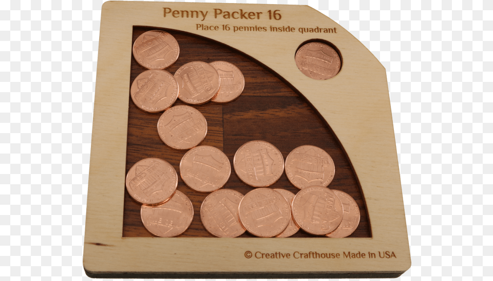 Penny Packer 16 Solid, Coin, Money, Nickel, Wood Free Png