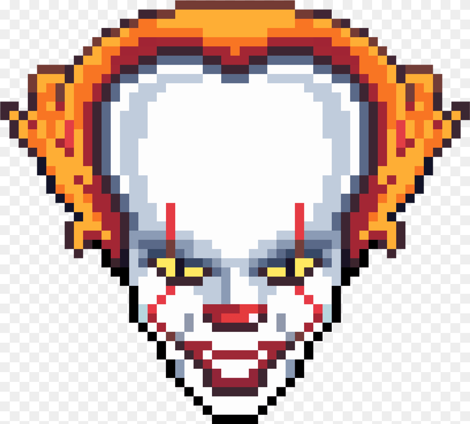 Pennywise By Mrstoff Pixel Art Pennywise, Performer, Person, Clown, Qr Code Free Png Download