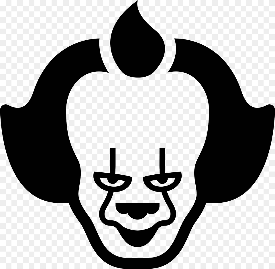 Pennywise Face Pennywise Icon, Gray Png Image