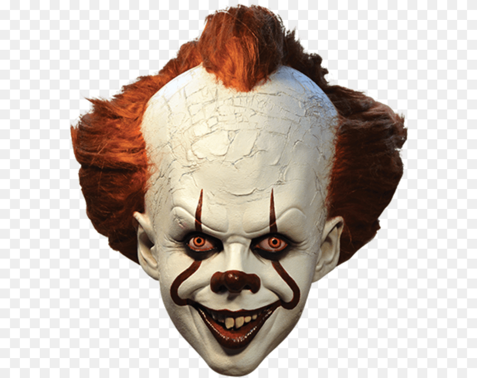 Pennywise It Clown Mask Deluxe Pennywise, Portrait, Face, Photography, Head Free Png