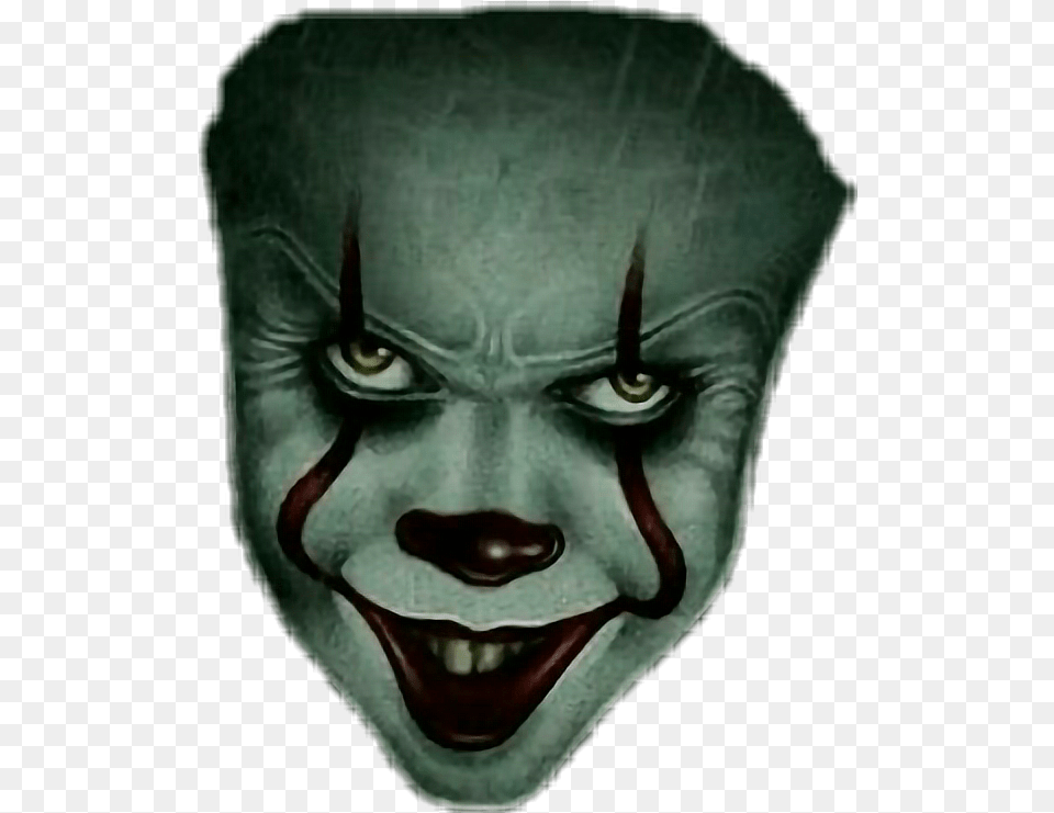 Pennywise It Horror Halloween Spooky Scary Idk Pennywise Mask Background, Clown, Performer, Person, Face Free Png Download