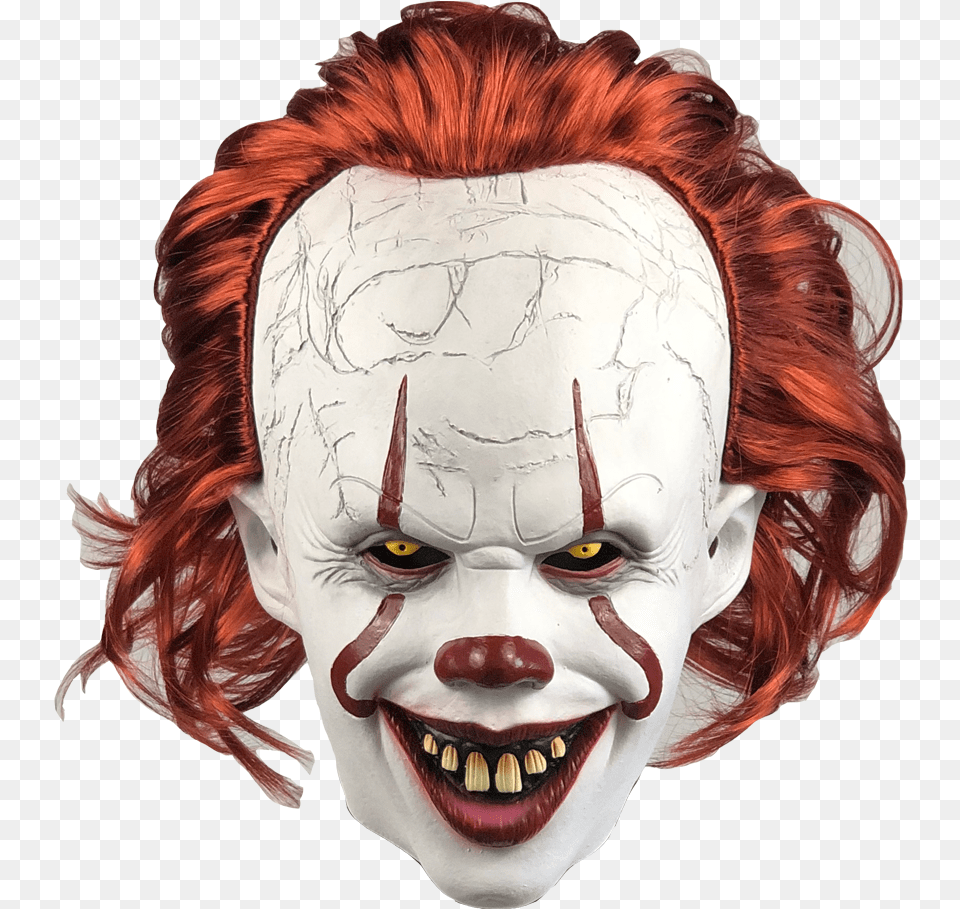 Pennywise Mask It Chapter, Adult, Portrait, Photography, Person Free Png