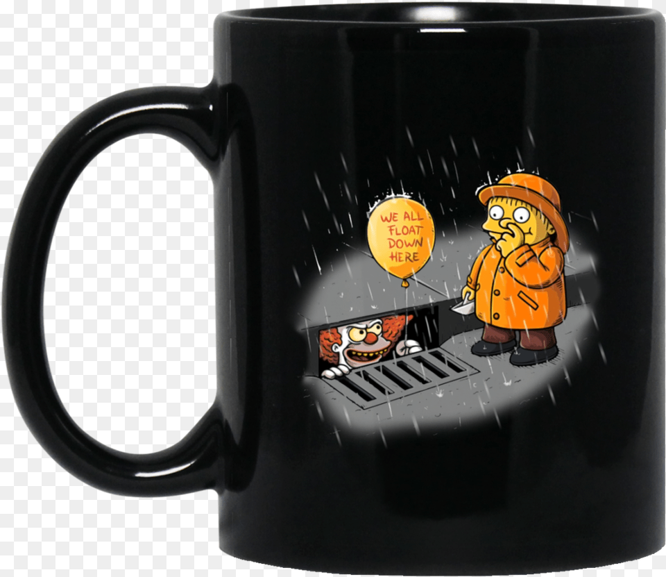 Pennywise Mug We All Float Down Here Coffee Mug Tea Form Is Temporary Class Is Permanent, Cup, Baby, Person, Beverage Free Png Download