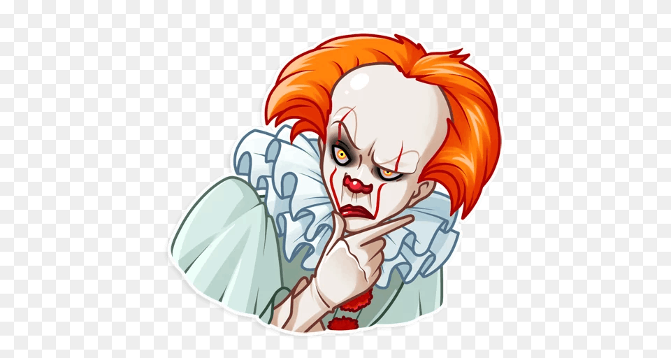 Pennywise Sticker Pack For Telegram, Baby, Person, Book, Comics Png Image