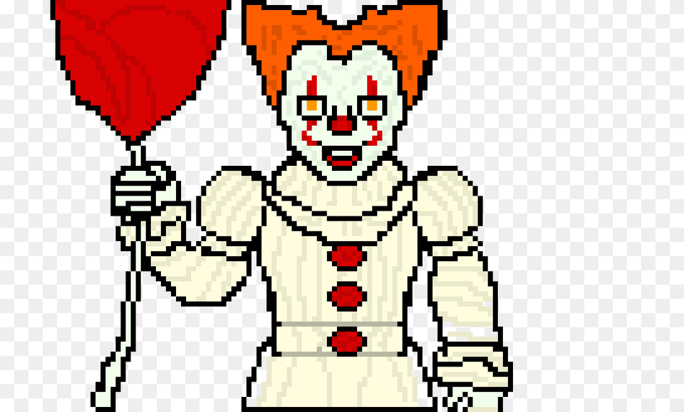 Pennywise The Dancing Clown Neal Dagupan Pixel Art Maker, Person, Face, Head, Balloon Free Png Download